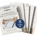 Cover preview of the Free French Travel Phrasebook with 50 essential phrases and 8 audio tracks by Bonjour Australia